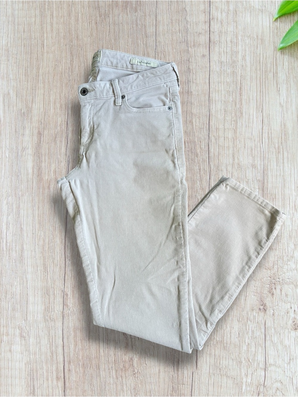 Lucky Brand Women’s Beige/White Lolita Skinny Corduroy Pants Size 8